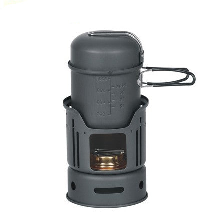Alpine Precision Windproof Cooking Suite – Compact 7-Piece Alcohol Stove Set for Outdoor Adventures