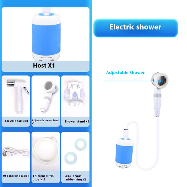 Deluxe Nomad ShowerMate: IPX7 Waterproof Portable Electric Shower