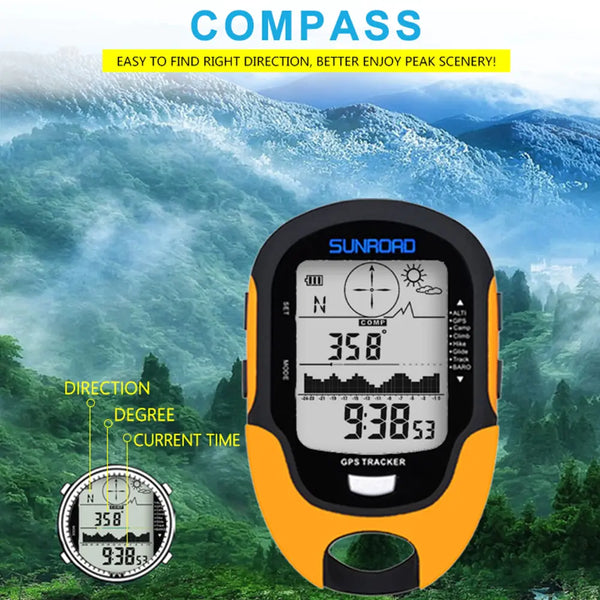 SUNROAD Precision Navigator: Outdoor GPS with Altimeter and Compass