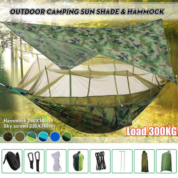 Lightweight Portable Camping Hammock and Tent Awning Rain Fly Tarp