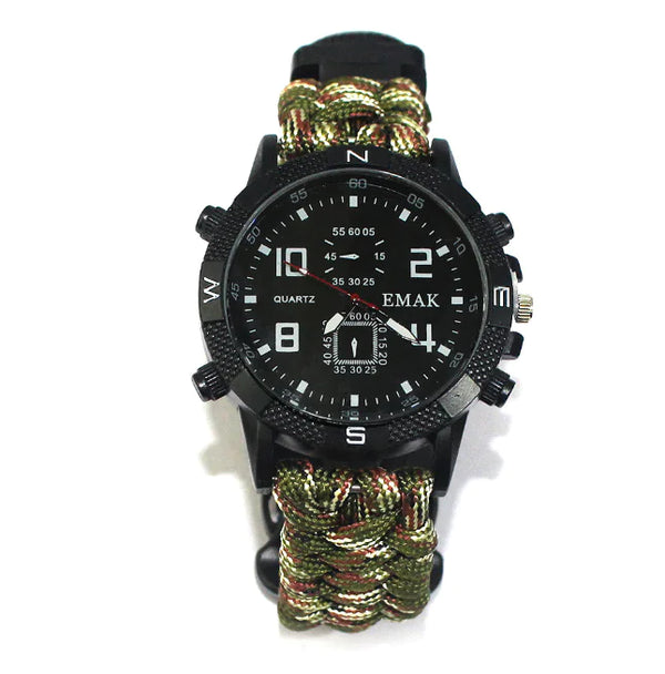 AK17 Outdoor Survival Paracord Watch with Compass