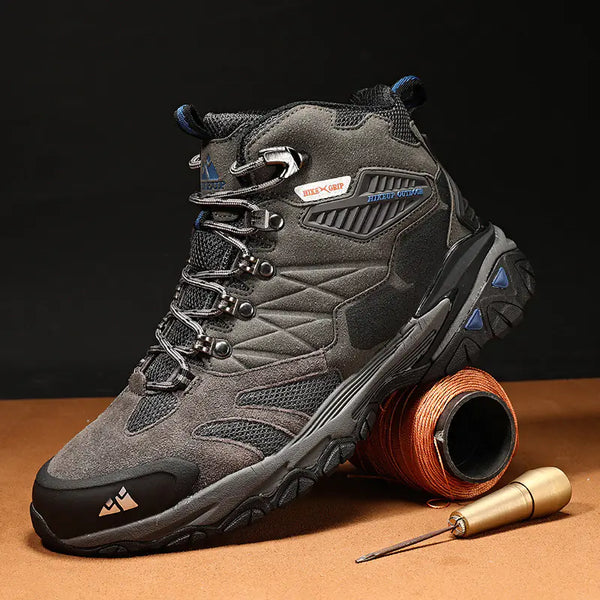 Men's High-Top Waterproof Non-Slip Hiking Shoes