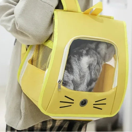 Breathable Pet Carrier Backpack for Cats and Small Dogs, Portable Oxford Cloth Travel Bag