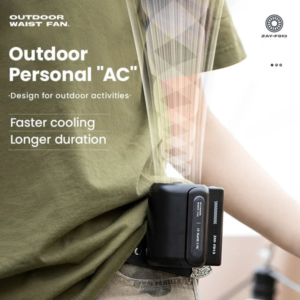 Leafless Hanging Waist Fans Under Shirt Fan Portable USB Charging Mini