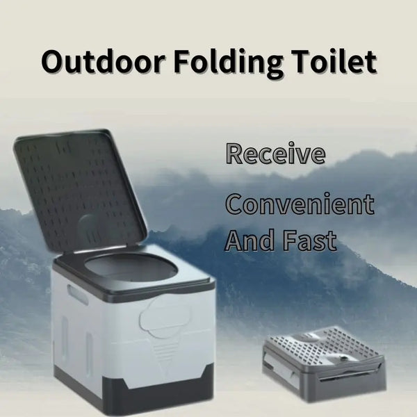 Portable Folding Camping Toilet - Reusable Outdoor Potty