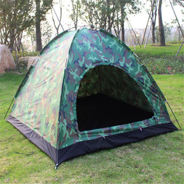 Camouflage Single Layer Tent for Outdoor Camping