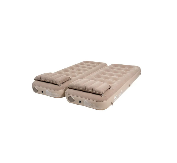 Khaki Self-Inflatable Camping Mattress – Durable PVC & Flocking for Home & Outdoor Use