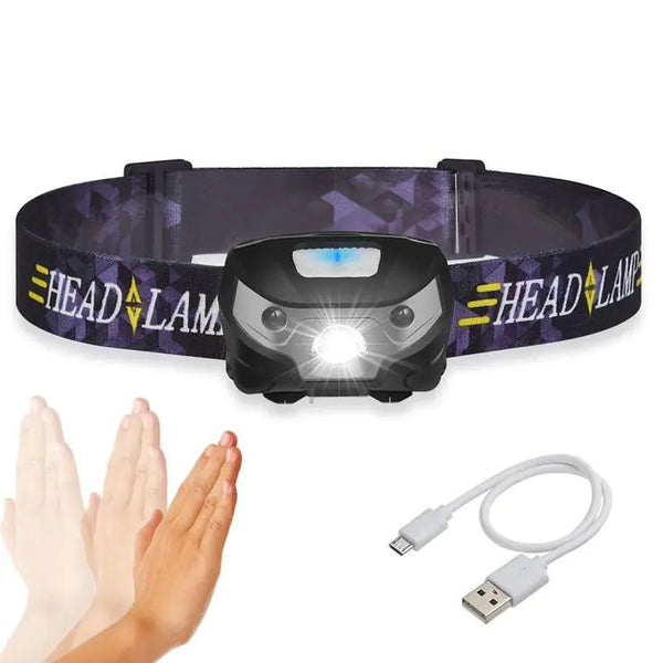 Advanced Inductive LED Headlamp: Rechargeable and Waterproof