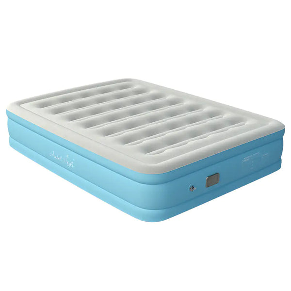 Inflatable Double Air Mattress with Built-in Pump