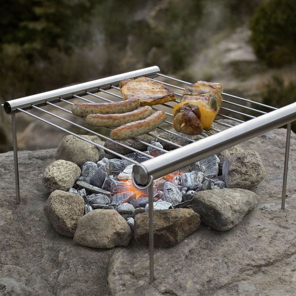 Lightweight Portable Camping Grill - Compact Stainless Steel BBQ