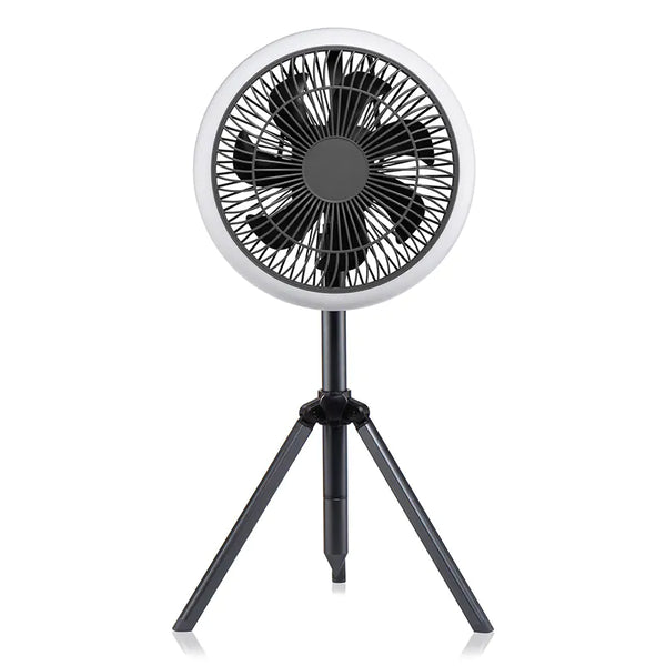 Elegant Outdoor Enthusiast's USB-Rechargeable Fan & Light