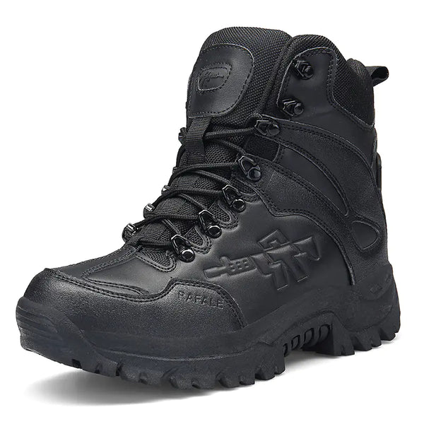 Expedition Elegance Velvet-Leather High Top Boots