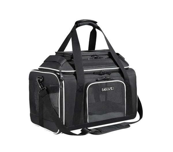 Soft-Sided Portable Pet Carrier Bag with Top Extension, Breathable Travel Airline Approved Cat and Dog Carrier