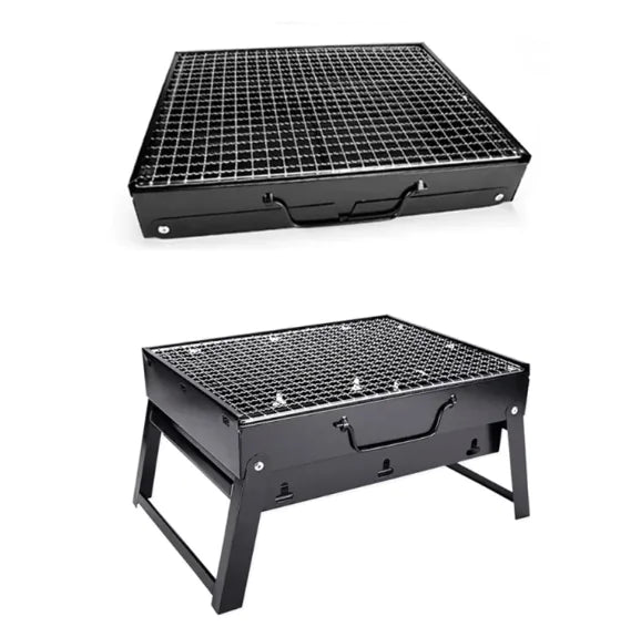 Portable Charcoal Barbecue Ensemble
