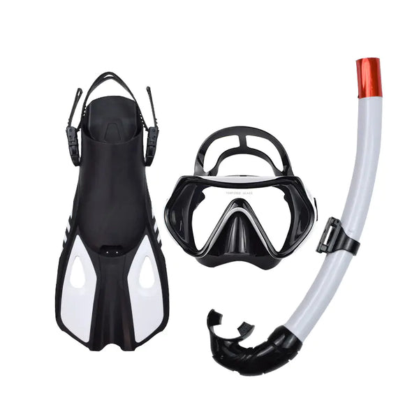 Outdoor Snorkeling Set with Mask, Fins, and Snorkel