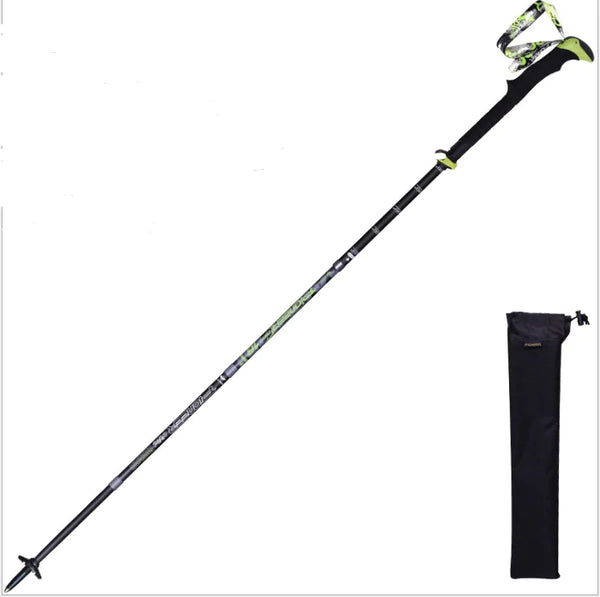 Quintuple Fold Carbon Fiber Trekking Staff, Ultralight Edition